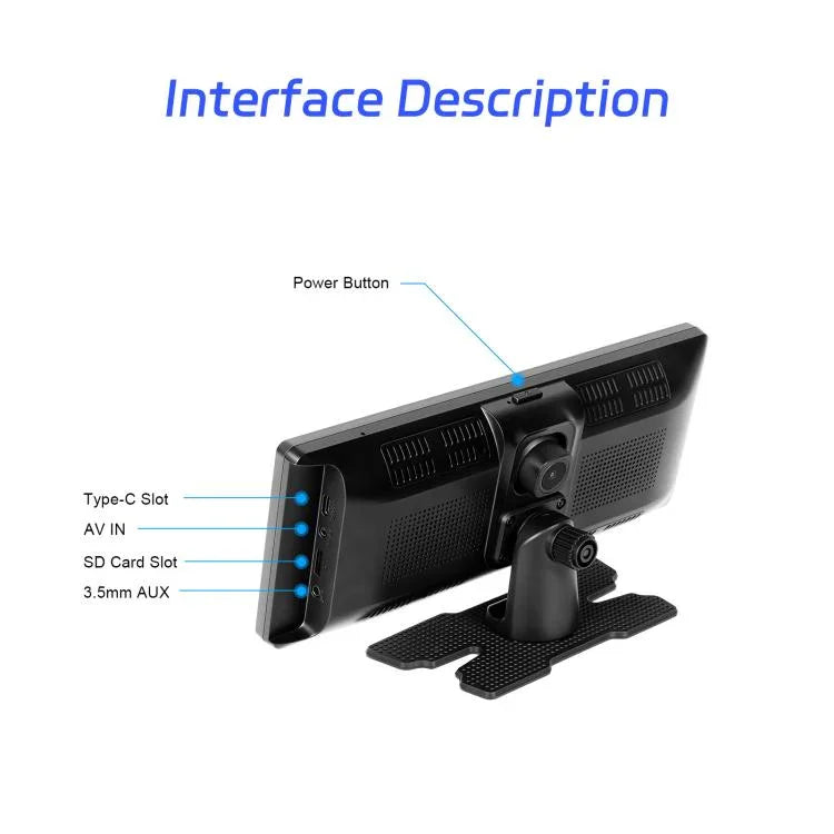 4K HDカー録画機 カーナビ CarPlay カーセンターモニター、A4473
