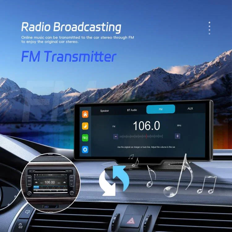4K HDカー録画機 カーナビ CarPlay カーセンターモニター、A4473