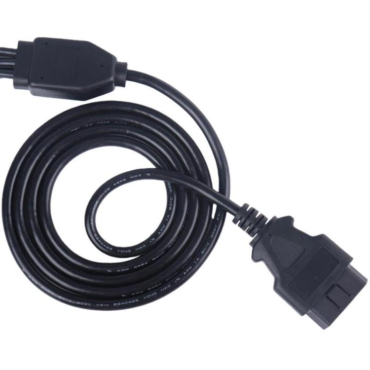 OBD2 Male To 6 DB9 Female Adapter Diagnostic Tool Connection Cable, Male To 6 DB9 Female