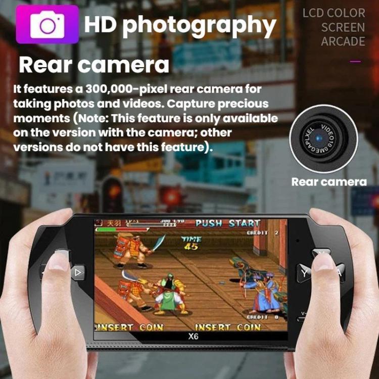 X6 ポケットゲーム機 4.3インチ HD 携帯型、カメラ付き8G、カメラなし32G