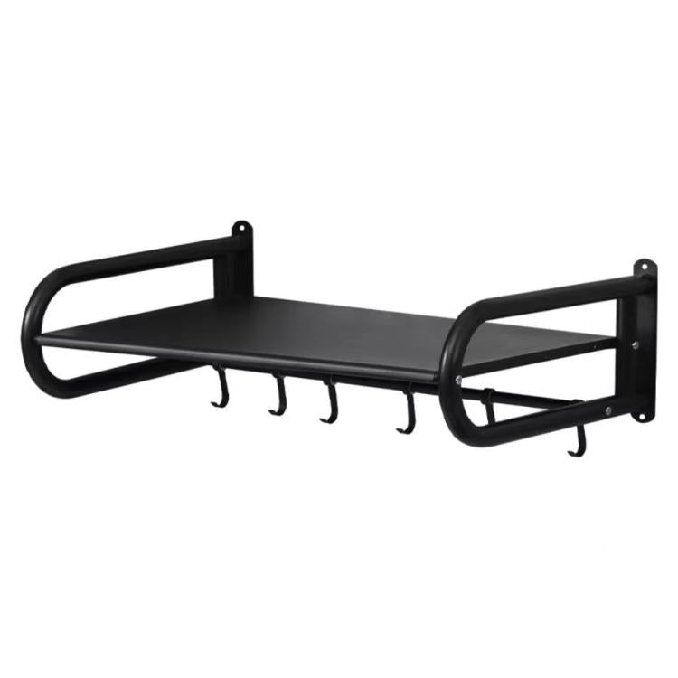 頑丈なステンレス製壁掛け電子レンジ棚 キッチンオーブンラック フック付き、36x36.5cm、45x36.5cm、51x36.5cm、56x36.5cm