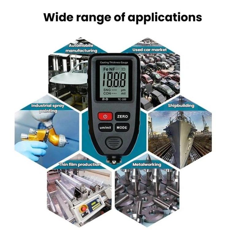 R&D INSTRUMENTS TC-100 高精度塗膜厚さ計 自動車塗装膜厚測定器、TC-100