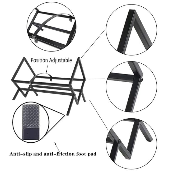 Desktop Iron Bookcase Vinyl Record Magazine Storage Rack, Iron