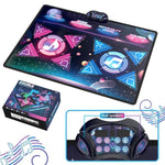 ダンシングチャレンジ プレイマット ワイヤレスダンスマット デュアルプレイヤーゲームパッド、120x95cm
