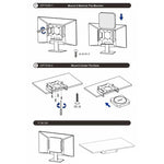 Mac Mini M1 / M2用 デスク下モニター背面取り付けブラケット、Mac Mini M1 / M2用