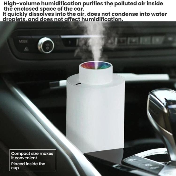 ダズルカップエア加湿器 カラフルランニングライト USBミニ加湿器 車用・家庭用、H05