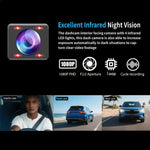 3.16インチHD 1080P赤外線ナイトビジョン車載DVR 前方＋車内（Wi-Fiなし）、前方＋車内＋後方（Wi-Fiなし）、前方＋車内＋Wi-Fi接続、前方＋車内＋後方＋Wi-Fi接続