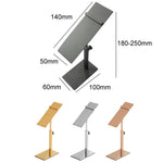 Stainless Steel Shoe Racks High-Heeled Shoe Display Stands, 140x50mm Mirror Finish Adjustable Foot, 140x50mm Rose Gold Adjustable Foot, 140x50mm Black Adjustable Foot, 140x50mm Titanium Adjustable Foot, Black Adjustable Foot, Square/Round Black
