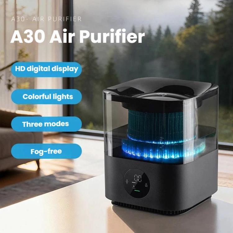 ミストレス加湿器 インテリジェント検知 空気清浄機 ランニングナイトライト付き
