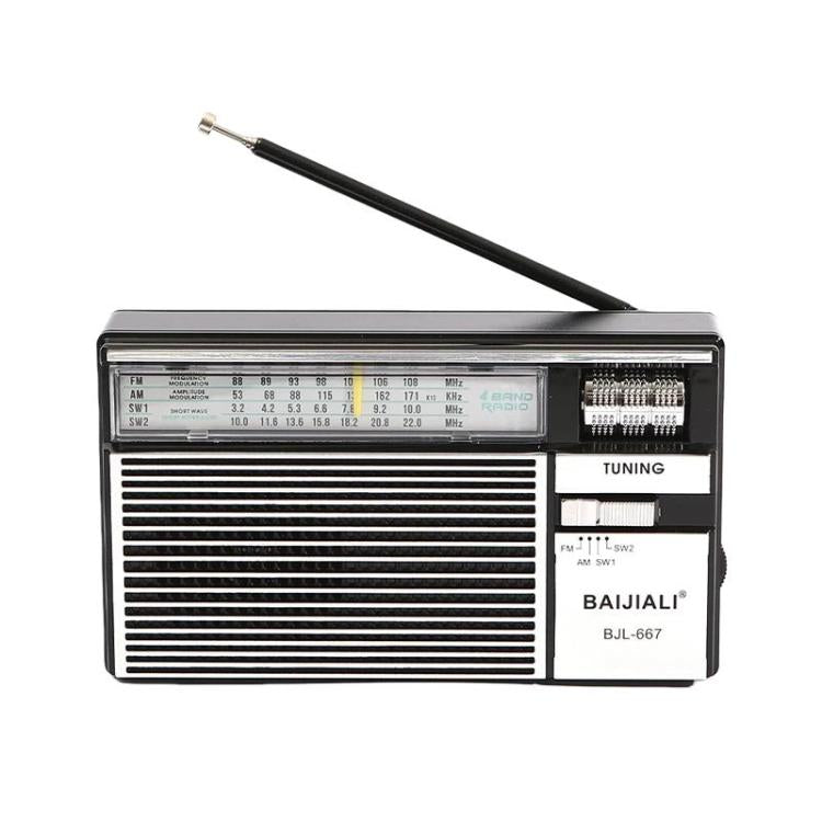 BAIJIALI BJL-667 FM AM SW マルチバンドラジオ 独立ノブ付きポータブルラジオ、BAIJIALI BJL-667