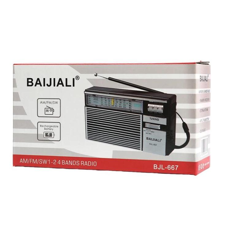 BAIJIALI BJL-667 FM AM SW マルチバンドラジオ 独立ノブ付きポータブルラジオ、BAIJIALI BJL-667