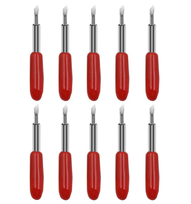 ローランド彫刻カッター用 10個入り 彫刻機アクセサリー 消耗品 彫刻機カッター、30度イエロー、45度レッド、60度ブルー