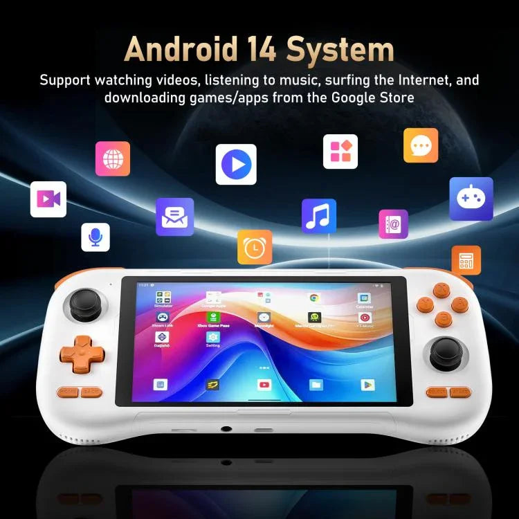 K56 レトロゲームコンソール 5.5インチタッチスクリーン Android 14 OS搭載、ES-DEフロントエンドで高速ゲームプレイ、ゲームカードなし、6+128G