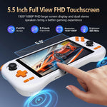 K56 レトロゲームコンソール 5.5インチタッチスクリーン Android 14 OS搭載、ES-DEフロントエンドで高速ゲームプレイ、ゲームカードなし、6+128G