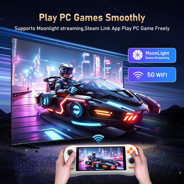 K56 レトロゲームコンソール 5.5インチタッチスクリーン Android 14 OS搭載、ES-DEフロントエンドで高速ゲームプレイ、ゲームカードなし、6+128G