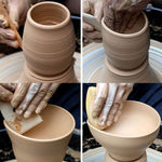 陶芸粘土彫刻アート 柔らかい陶芸用木製工具 手作りDIY木製スケルトンナイフ、5個パック木製工具