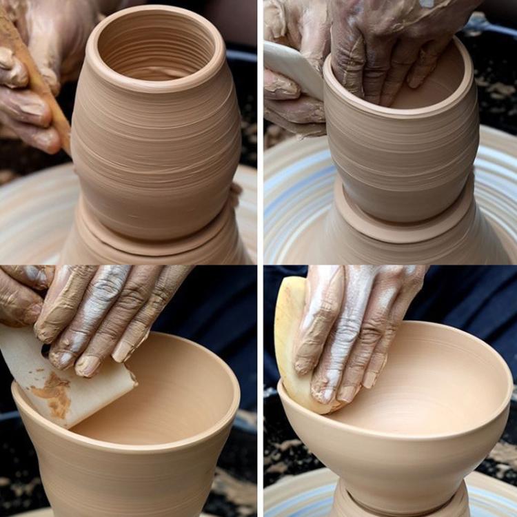 陶芸粘土彫刻アート 柔らかい陶芸用木製工具 手作りDIY木製スケルトンナイフ、5個パック木製工具