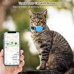 AirTag 第2世代 / AirTag 第1世代用 防水シリコンホルダー 猫用首輪 安全ブレイクアウェイバックル付き 魚＆鈴ペンダント付き
