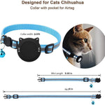 AirTag 第2世代 / AirTag 第1世代用 猫用首輪 防水シリコンホルダー 安全ブレイクアウェイバックル付き 魚＆鈴ペンダント付き