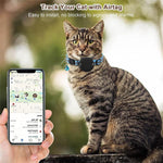 AirTag 第2世代 / AirTag 第1世代用 猫用首輪 防水シリコンホルダー 安全ブレイクアウェイバックル付き 魚＆鈴ペンダント付き