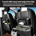 1109 Car Seat Back Leather Storage Organizer Vehicle-Mounted Hanging Trash Bag