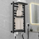 Smart Touchscreen Display Electric Heated Towel Rack Bathroom Drying Rack, Large Platinum Right Wiring, Large Platinum Left Wiring, Large White Right Wiring, Large White Left Wiring, Large Black Right Wiring, Large Black Left Wiring