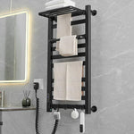 Smart Touchscreen Display Electric Heated Towel Rack Bathroom Drying Rack, Large Platinum Right Wiring, Large Platinum Left Wiring, Large White Right Wiring, Large White Left Wiring, Large Black Right Wiring, Large Black Left Wiring