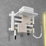 Smart Touchscreen Display Electric Heated Towel Rack Bathroom Drying Rack, Large Platinum Right Wiring, Large Platinum Left Wiring, Large White Right Wiring, Large White Left Wiring, Large Black Right Wiring, Large Black Left Wiring