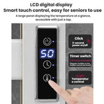 スマートタッチスクリーンディスプレイ電気加熱タオルラック浴室乾燥ラック、小ブラック右配線、小ブラック左配線