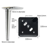 ソファナイトスタンド脚 テレビスタンドサポート コーヒーテーブル用金属脚、13cm、15cm、17cm