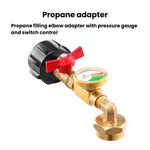 Propane Tank Refill Adapter With Luminous Gauge And Valve Gas Cylinder Filling Connector