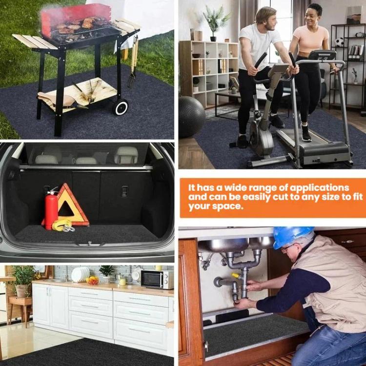 車メンテナンス用耐油マット滑り止めフェルトガレージフロアマット、0.9×1m、1×1m、1×2m