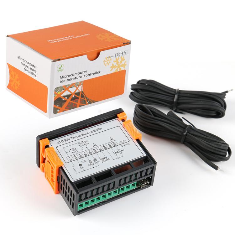 ETC-974 埋め込み型デジタル温度コントローラー 冷却、霜取り、ファン機能付き、ETC-974 220V、ETC-974 110V