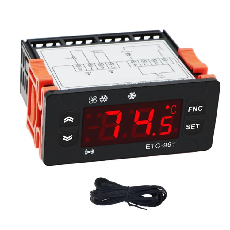 220V ETC-961 温度コントローラー 冷蔵霜取りアラーム校正機能付き、ETC-961 220V