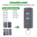 HORMANN HSE2 / HSE4 868MHz コピー用ガレージドアワイヤレスリモコン、2ボタン868MHz