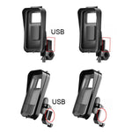 Waterproof Navigation Phone Holder For Motorcycles And Bicycles, Handlebar Charging, Handlebar Standard, Rearview Mirror Charging, Rearview Mirror Standard