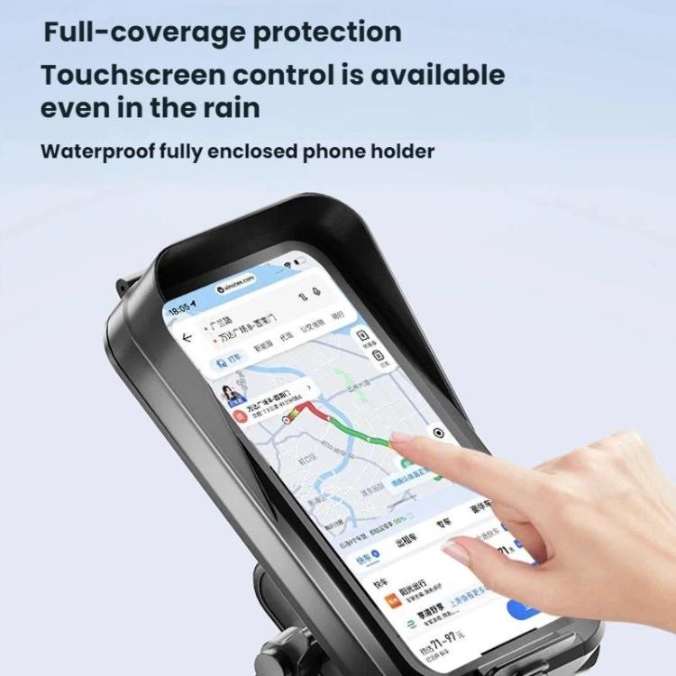 Waterproof Navigation Phone Holder For Motorcycles And Bicycles, Handlebar Charging, Handlebar Standard, Rearview Mirror Charging, Rearview Mirror Standard