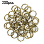200個手作りジュエリージャンプリングDIYアクセサリー、0.5 x 3mm、0.5 x 4mm、0.7 x 5mm、0.9 x 6mm、1.0 x 7mm、1.0 x 8mm、1.2 x 9mm、1.2 x 10mm、1.2 x 12mm