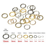 200個手作りジュエリージャンプリングDIYアクセサリー、0.5 x 3mm、0.5 x 4mm、0.7 x 5mm、0.9 x 6mm、1.0 x 7mm、1.0 x 8mm、1.2 x 9mm、1.2 x 10mm、1.2 x 12mm
