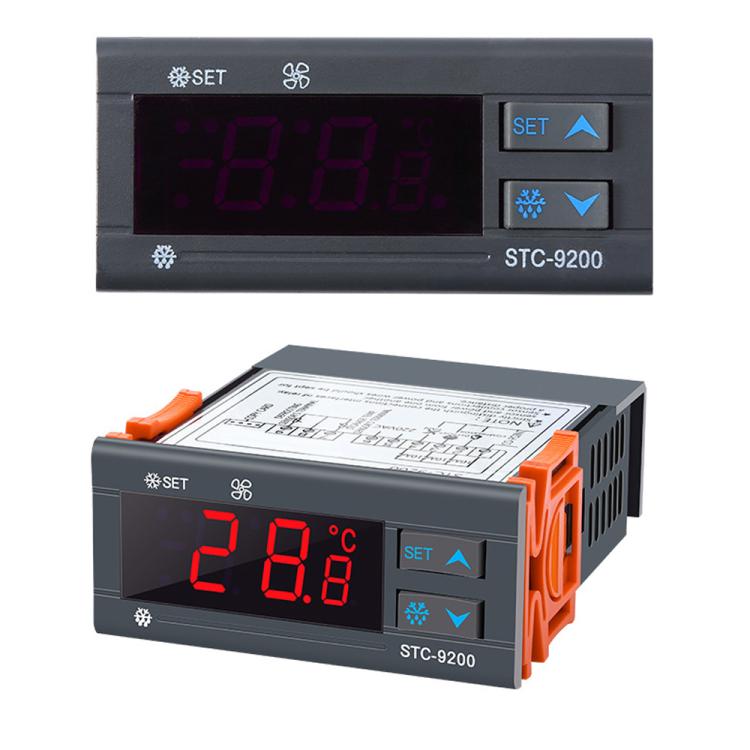 STC-9200 マイクロコンピュータ温度コントローラー - 冷蔵、霜取り、ファン制御用3モード出力、冷蔵室・冷却ユニット用ユニバーサル