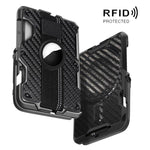 AirTag 第2世代 / AirTag 第1世代用 磁気メタルカードホルダー 電話スタンド付き、RFIDブロッキング、伸縮性リストストラップ