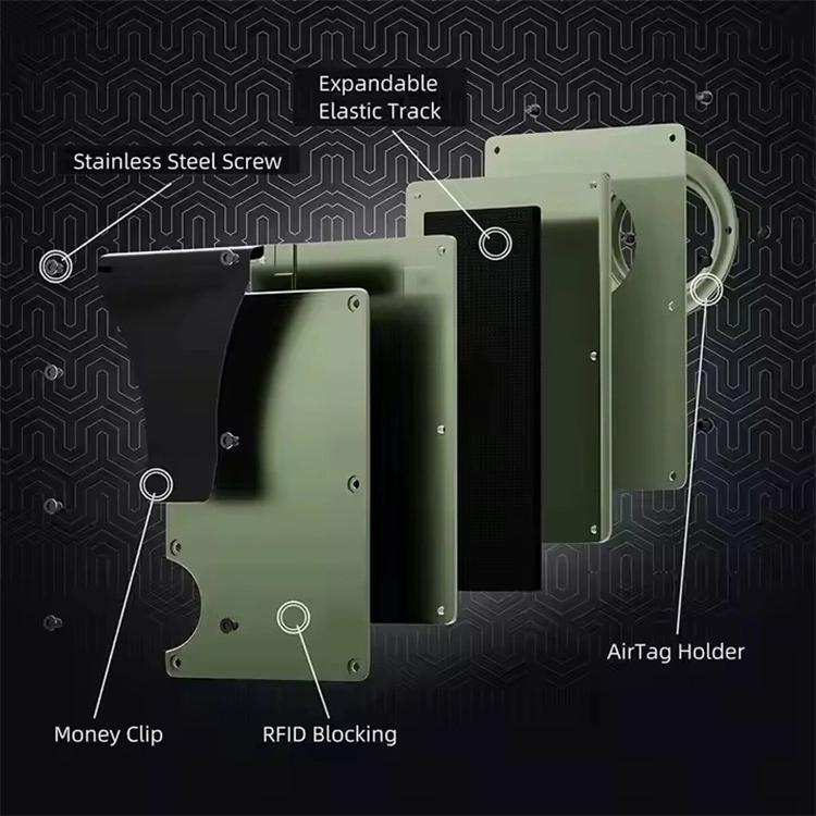 AirTag 第2世代 / AirTag 第1世代用 金属カードホルダー RFIDブロッキング財布