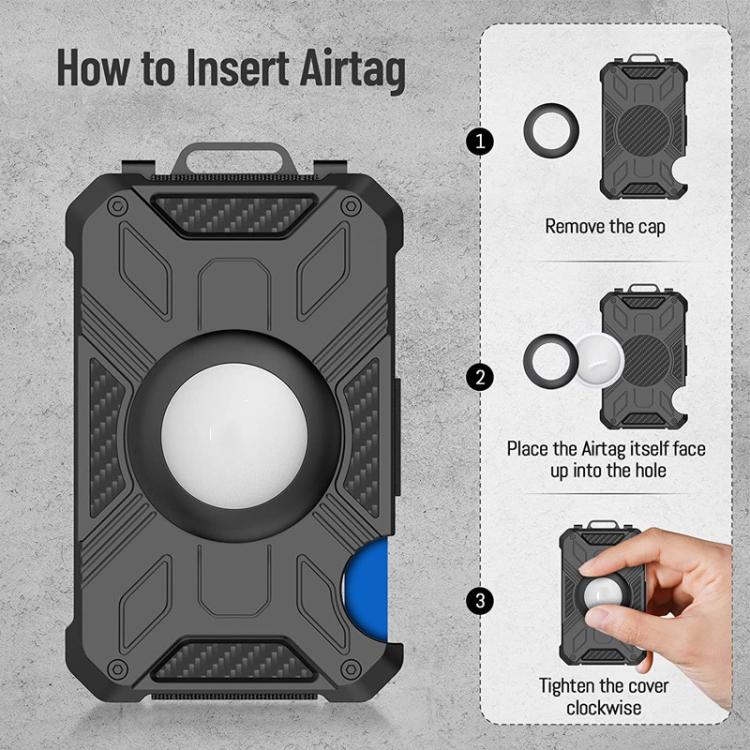 AirTag 第2世代 / AirTag 第1世代用 RFIDブロッキング アルミニウムメタルウォレットカードホルダー
