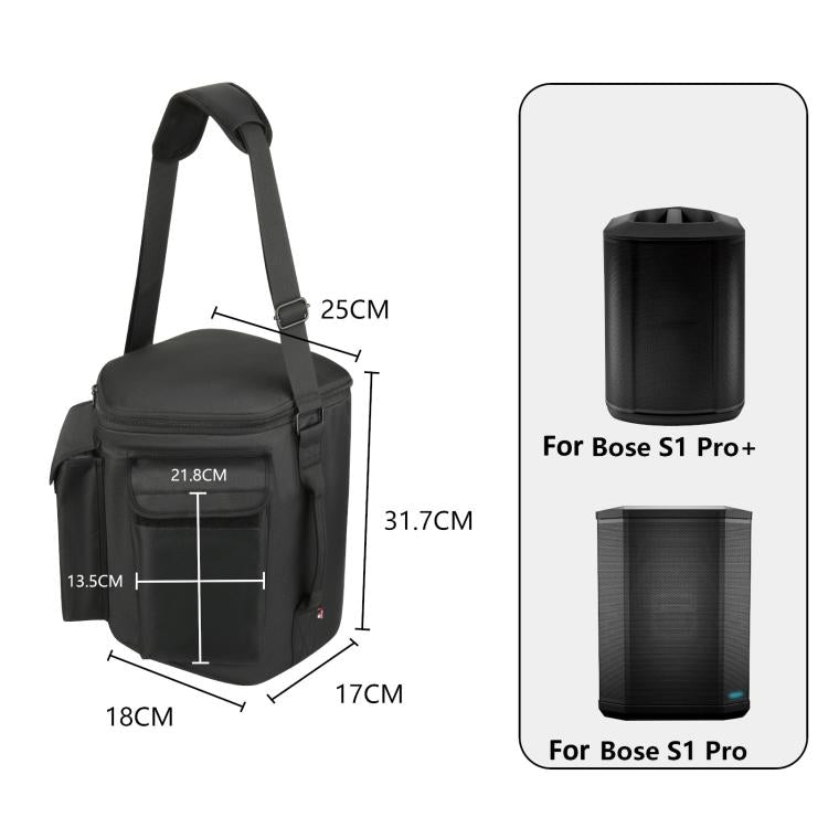 Bose S1 ProおよびS1 Pro+スピーカー用クロスボディバッグ ダブルポケットショルダーケース、クロスボディバッグ