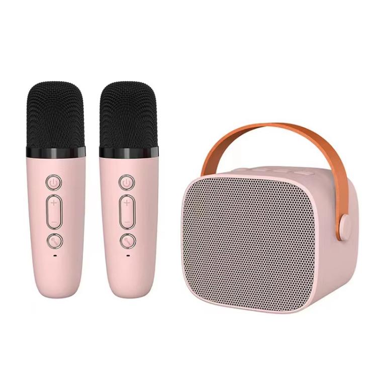 取り外し可能マイク付きポータブルBluetoothスピーカー 子供・家族用カラオケセット スカイブルー二重マイク、ピンク二重マイク、ホワイト二重マイク、スカイブルー単一マイク、ピンク単一マイク、ホワイト単一マイク
