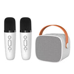取り外し可能マイク付きポータブルBluetoothスピーカー 子供・家族用カラオケセット スカイブルー二重マイク、ピンク二重マイク、ホワイト二重マイク、スカイブルー単一マイク、ピンク単一マイク、ホワイト単一マイク
