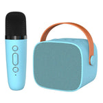 取り外し可能マイク付きポータブルBluetoothスピーカー 子供・家族用カラオケセット スカイブルー二重マイク、ピンク二重マイク、ホワイト二重マイク、スカイブルー単一マイク、ピンク単一マイク、ホワイト単一マイク