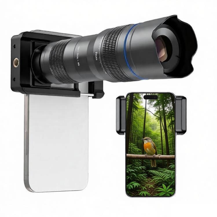 APEXEL ユニバーサルオールメタル 20-40倍望遠ズームレンズ スマートフォン用 HD電話望遠鏡 月＆コンサート撮影用 APL-20-40X