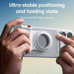 Magnetic Mount Camera Assistant Wireless Bluetooth Remote Zoom Photo Handheld Stabilizer, White Without Light