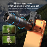 APEXEL TeleZoom 5–10X ズーム望遠レンズキット スマートフォン用 オールインワンユニバーサルクリップ付き、APL-T5-10X